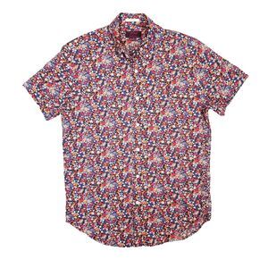 J.Crew Liberty Fabric‎ Floral Art Shirt Mens Small Multicolor Red Blue Classic